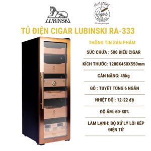 Tủ điện bảo quản xì gà Lubinski RA-333, Tủ điện cigar Lubinski RA - 333