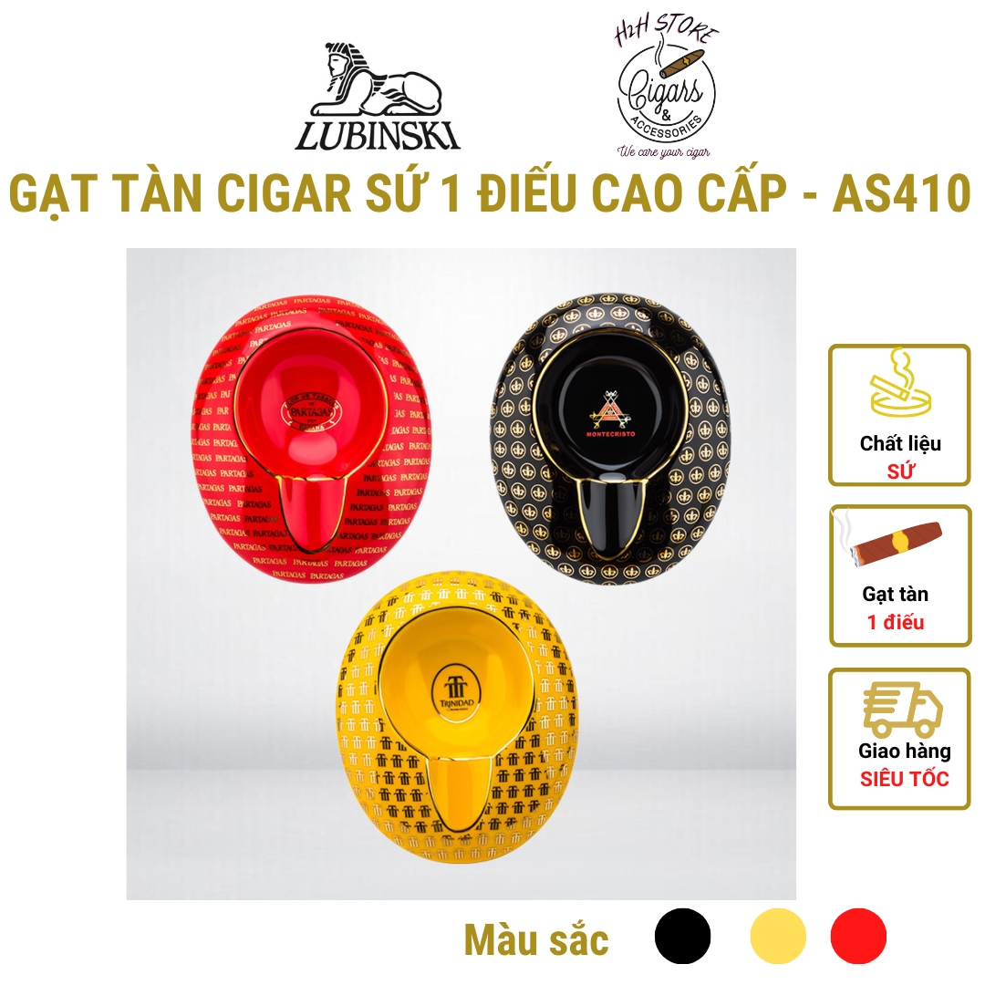Gạt tàn cigar, gạt tàn xì gà chất liệu sứ 1 điếu - Lubinski - AS402 - H2H Cigar