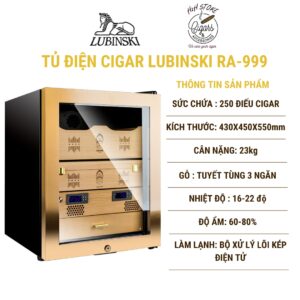 Tủ điện bảo quản xì gà Lubinski - RA999 - Tủ điện cigar Lubinski