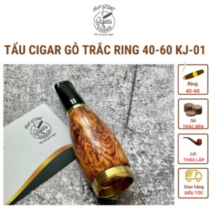 Bắt top cigar, tẩu xì gà gỗ trắc ring 40-60 freesize KJ-01, H2H cigar