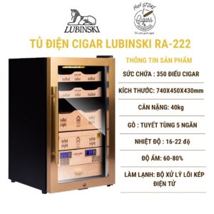 Tủ điện bảo quản xì gà Lubinski - RA222 - Tủ điện cigar Lubinski