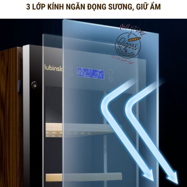 Tủ điện bảo quản xì gà Lubinski RA- 777, Tủ điện cigar Lubinski RA-777