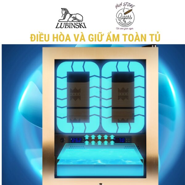 Tủ điện bảo quản xì gà Lubinski - RA999 - Tủ điện cigar Lubinski