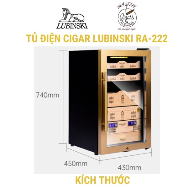 Tủ điện bảo quản xì gà Lubinski - RA222 - Tủ điện cigar Lubinski