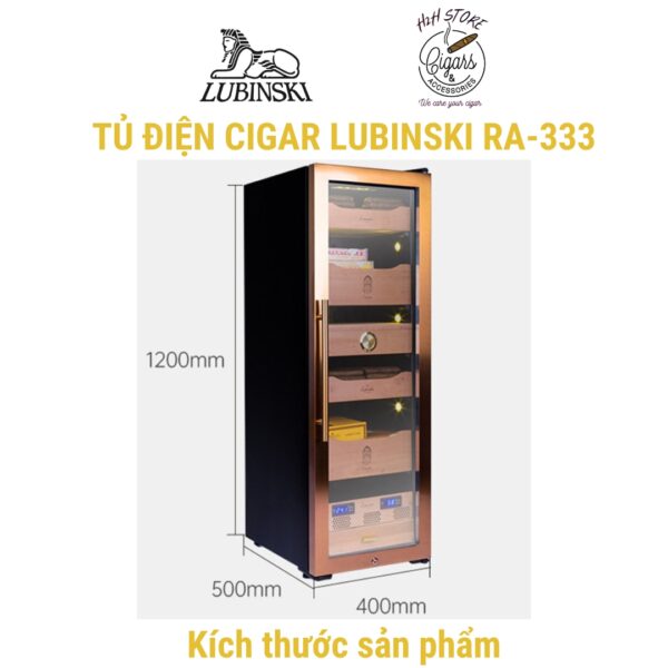 Tủ điện bảo quản xì gà Lubinski RA-333, Tủ điện cigar Lubinski RA - 333
