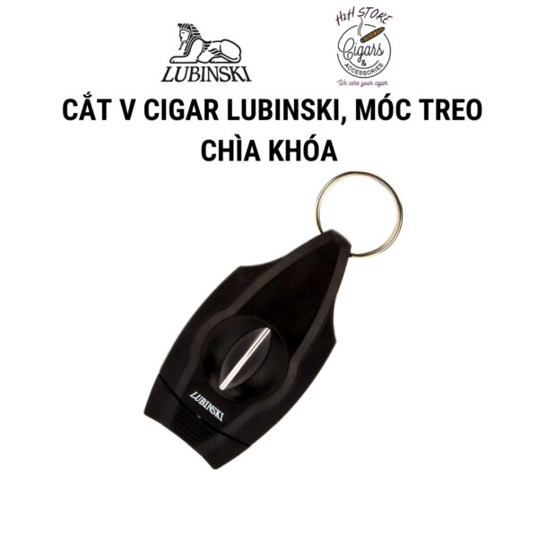 Cắt V cigar Lubinski, cắt xì gà móc treo chìa khóa tiện lợi H2H Cigar