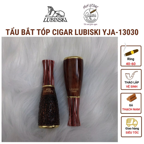Bắt top cigar, tẩu xì gà gỗ thạch nam cao cấp Lubinski ring 40-60 YJA-13030
