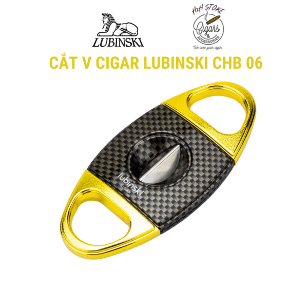 Cắt V cigar, cắt xì gà Lubinski vàng sang trọn - H2H Cigar - YJ-55221