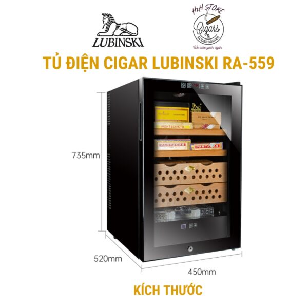 Tủ điện bảo quản xì gà Lubinski - RA559 - Tủ điện cigar Lubinski