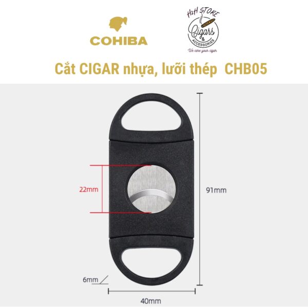 Cắt xì gà, cắt cigar nhựa lưỡi thép - H2H Phụ Kiện Cigar