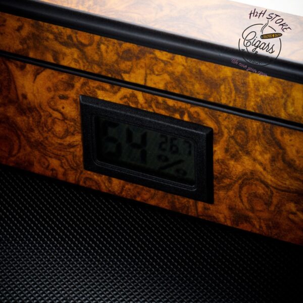 Hộp ủ cigar Lubinski 20 điếu, gỗ tuyết kèm ẩm kế điện tử H2H Cigar