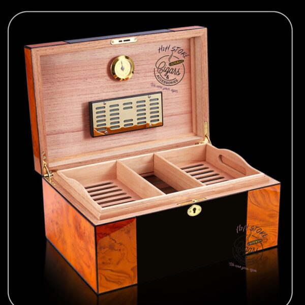 Hộp ủ cigar COHIBA 80 điếu RA-963, gỗ tuyết tùngkèm ẩm kế sang trọng