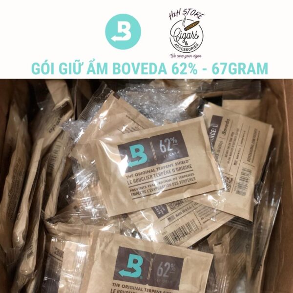 Boveda gói giữ ẩm 2 chiều 62% - Gói to 67 gram (20-50 điếu) (Sao chép)