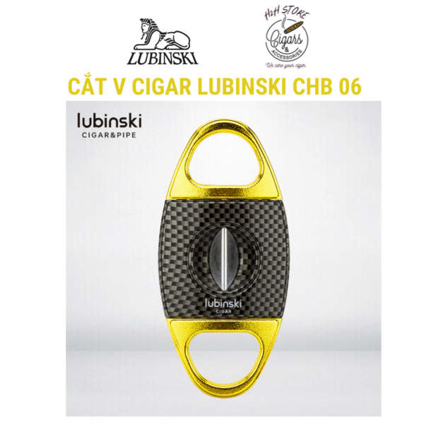 Cắt V cigar, cắt xì gà Lubinski vàng sang trọn - H2H Cigar - YJ-55221