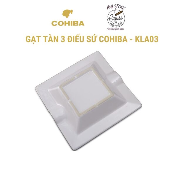 Gạt tàn cigar, gạt tàn xì gà chất liệu sứ 2 điếu - COHIBA - KLA 02 - H2H Store
