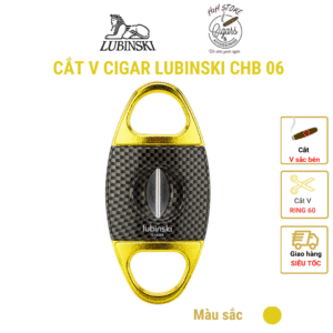 Cắt V cigar, cắt xì gà Lubinski vàng sang trọn - H2H Cigar - YJ-55221
